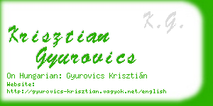 krisztian gyurovics business card